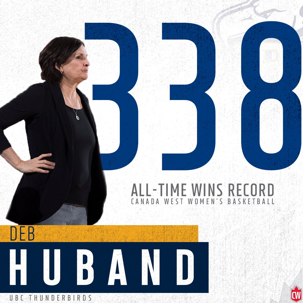 Alone at the top ⛰️

Congrats to <a href="/ubctbirds/">UBC Thunderbirds</a> coach Deb Huband on setting the new CW WBB wins mark! 

👉 gothunderbirds.ca/news/2020/1/11…