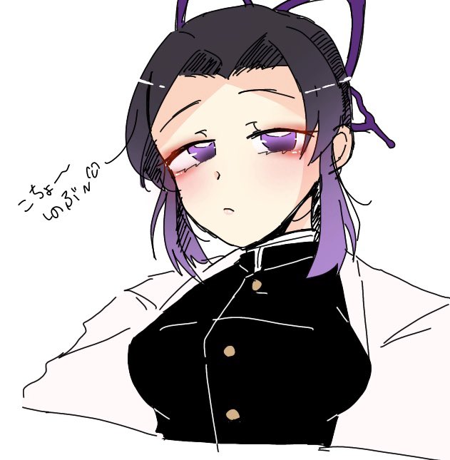 しゃらなさんがTwitterに投稿した胡蝶しのぶ(鬼滅の刃)のイラスト。