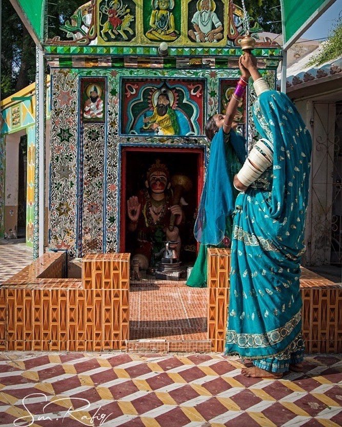 Hanuman Shrine in Sant Nenu Ram Ashram, Islamkot, Tharparkar District, Sindh, Pakistan (photo via Syed M Rafiq)