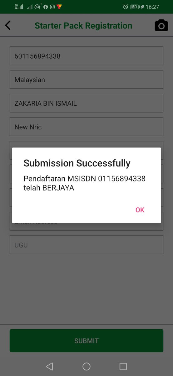 CentreOnexox's tweet photo. Alhamdullilah rezeki petang ini dapat closing user walk in ke kedai amik no baru SP FATVOICE. Nak expired panjang kan.

#onexox #onexoxprepaid #onexoxcentremachang #internetcarryforward #9senseminitallnetwork https://t.co/kTa2oVUPLF