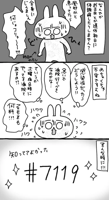 知っててよかった救急安心センター#7119…! 