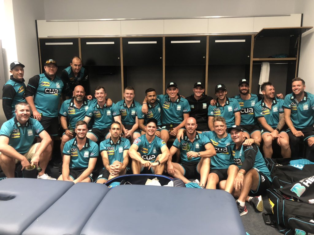 TBanton18's tweet photo. Big Bash done. Been a great month away with the Brisbane Heat boys. Good luck for the rest of the tournament. Hopefully see you guys next year!🏏🌎 @HeatBBL https://t.co/KjeSuNLKa5