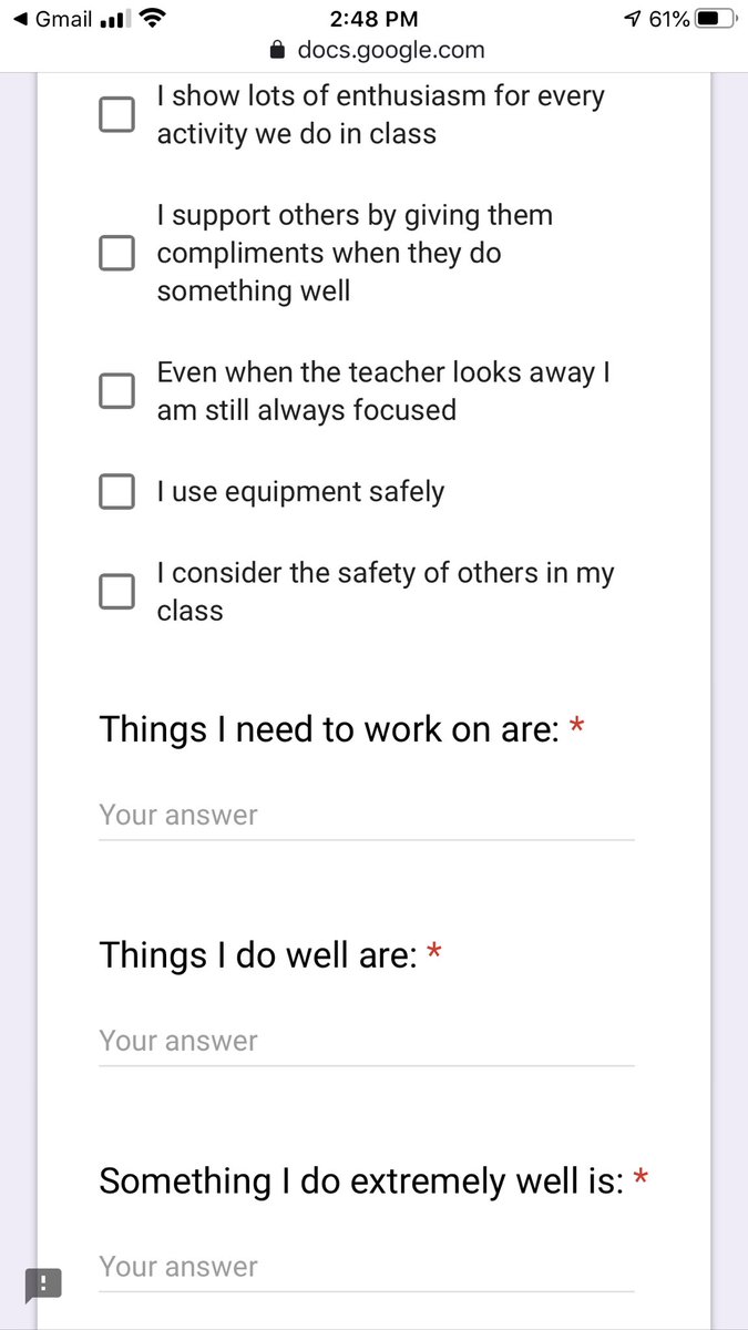 CoachRussellHPE's tweet photo. Wrote a self-assessment task for grade 7 ‘skills for teamwork’ in PE. Complete once at the start of the unit and again at the end. I’ll be able to target the bullet points each class thinks they need work on, and challenge them on what they think they’re doing well. #physed #hpe https://t.co/9xhSHdAjcN