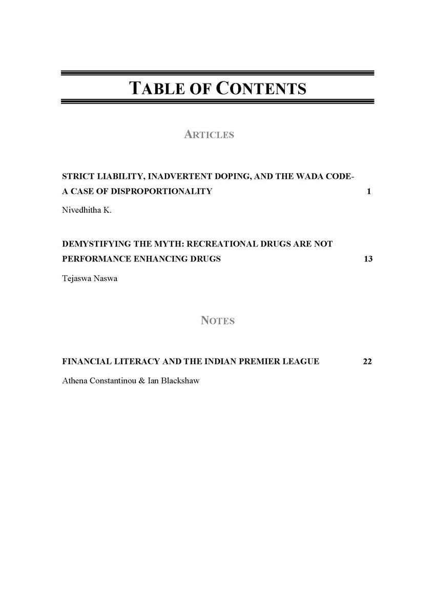 jslpgnluassam's tweet photo. We are delighted to announce the 2nd Iss of India's prime Journal on Sports Law, the #JSLPG. This issue is being published under the Chairmanship of Prof. @ShaunJStar. Kudos to @angshumanh (Lead Student Editor) and Manvendra S.J., our founder. (1) #SportsLaw #NLUA #India #Shamnad https://t.co/W7yyytMqSR