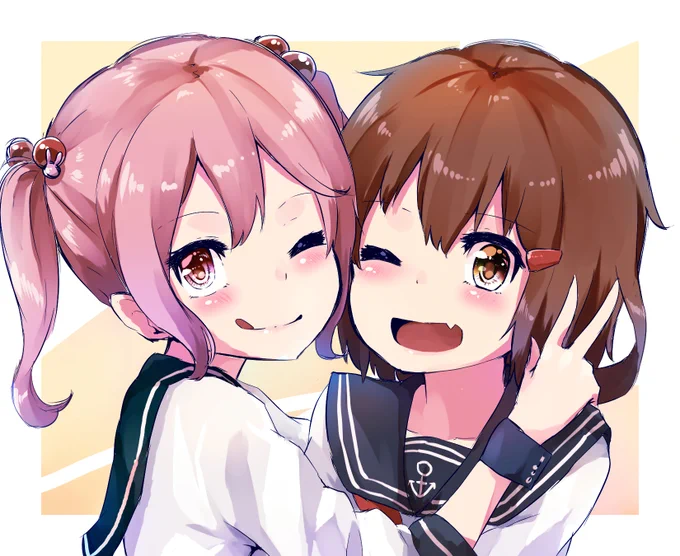 第六駆逐隊×第七駆逐隊
三女コンビ 