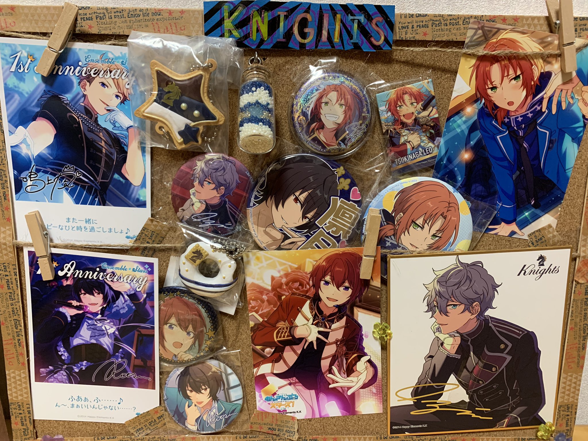 群青 低浮上 あんスタ Knights のコルクボード作ってみた 結構かかったし取れちゃうのとかあって大変だった でも 完成した時の達成感はやばい 今日中に作り終われてよかった 鳴姉のグッズ全然ない あんスタ好きさんと繋がりたい あんスタ