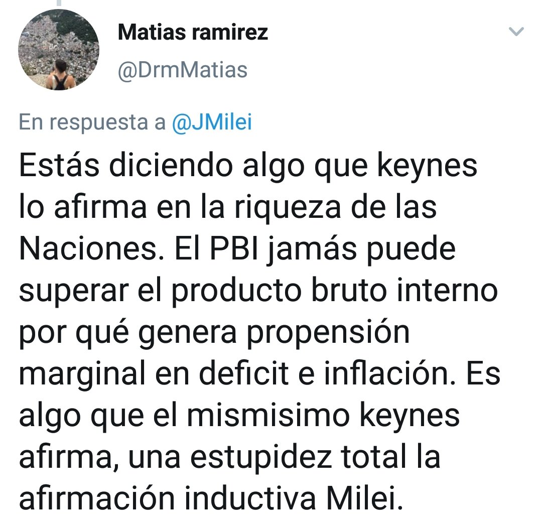 JMilei's tweet photo. ACEPTO SUGERENCIAS
Regularmente recibo tweets como el que consta en la captura de pantalla adjunta.
¿Qué y cómo contratarías frente a tamaña estupidez? https://t.co/5DzXe3mfLN