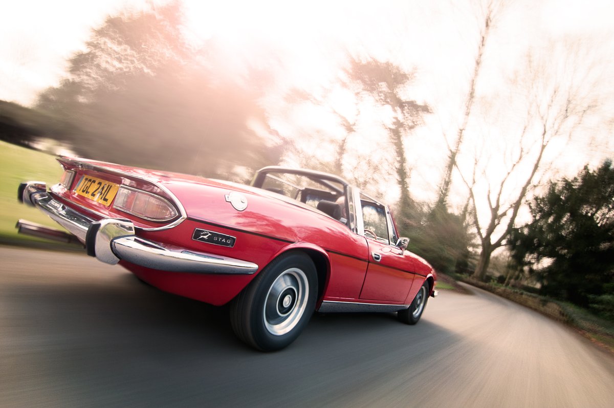 #UKGiftHour #UKGiftAM Looking for a 50th Birthday pressie this year? It's also the 50th Anniversary of the Triumph Stag in 2020 - a 4 seater convertible with a distinctive V8 Burble - hire for a day, a week or even longer #classiccarhire