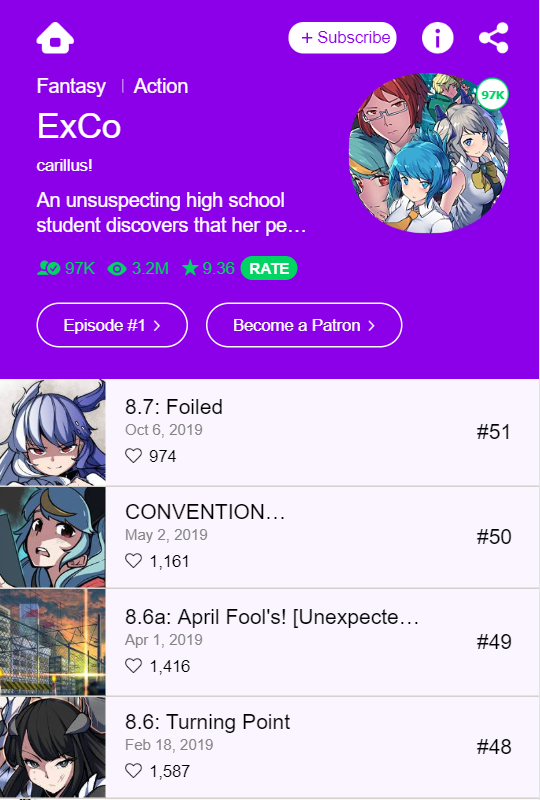 hi I'm Carillus and I have a neglected #WebtoonCANVAS series called ExCo because I'm busy drawing other series like Internet Explorer
Updating more is my goal for 2020
If you're still looking for a series to finish #CANVASWeek, please check it out @ https://t.co/xLq3NQg05j https://t.co/nQlnGfHjt7