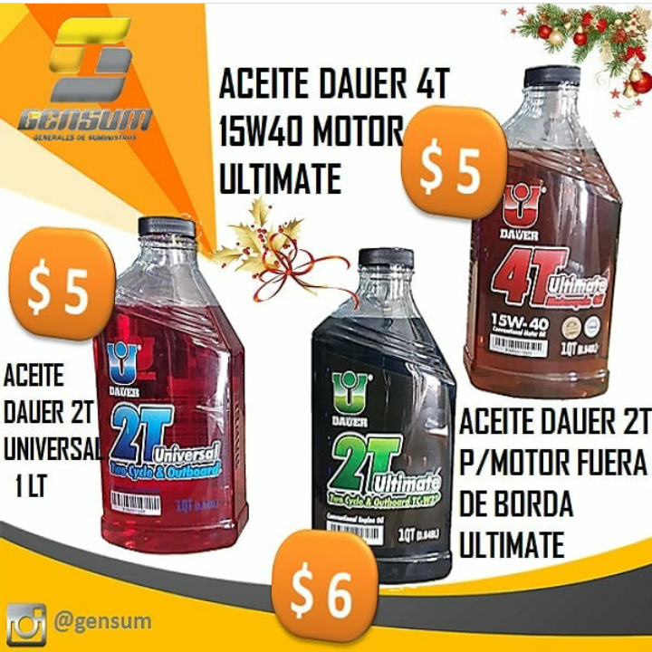 construdeco__'s tweet photo. #ACEITE #DAUER FSX para motor, 0W/20... 5W/30... y 5W/40 Full-Synthetic 
__
ACEITE #MORGAS 20W50 #MINERAL Y 15W40 #SEMISINTETICO
__
ACEITE DAUER #DEXTRO Y #MERCON PARA #CAJA III, V Y IV
__
ACEITE DAUER 4t 15W40 motos Ultimate, 2T Universal y Para #motor fuera de borda.
#Valencia https://t.co/LseNw33tak