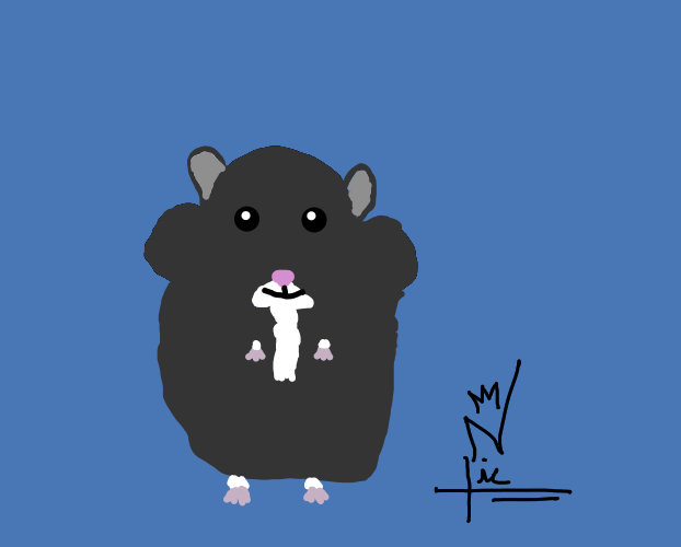 NicAw3some's tweet photo. I wanted to draw a little something in memory of my hamster, Annie.  Fun fact, she got her name because it looked like she was dancing while Michael Jackson's "Smooth Criminal" was playing. https://t.co/VAB9bt9480