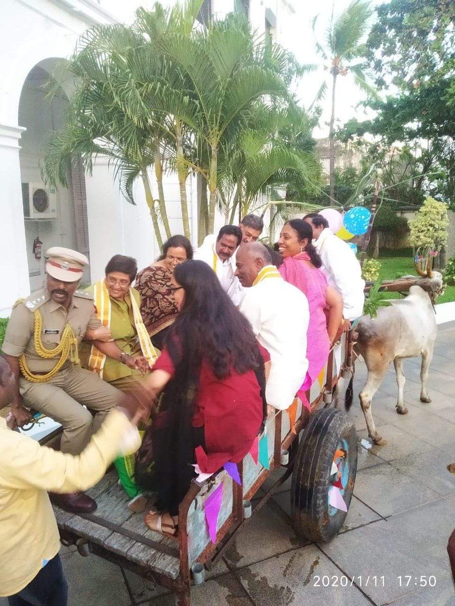 ottrandorai's tweet photo. Atrocious! Where are the animal lovers and sympathisers? Movie crew is paraded with huge formalities when an animal appears in a movie, but a Lt. Governor enjoys heavy #BullockCart ride totalling 11 persons in it. Isn't this act a cruelty against animal? @PetaIndia @CMPuducherry https://t.co/cxZyCbWDXd