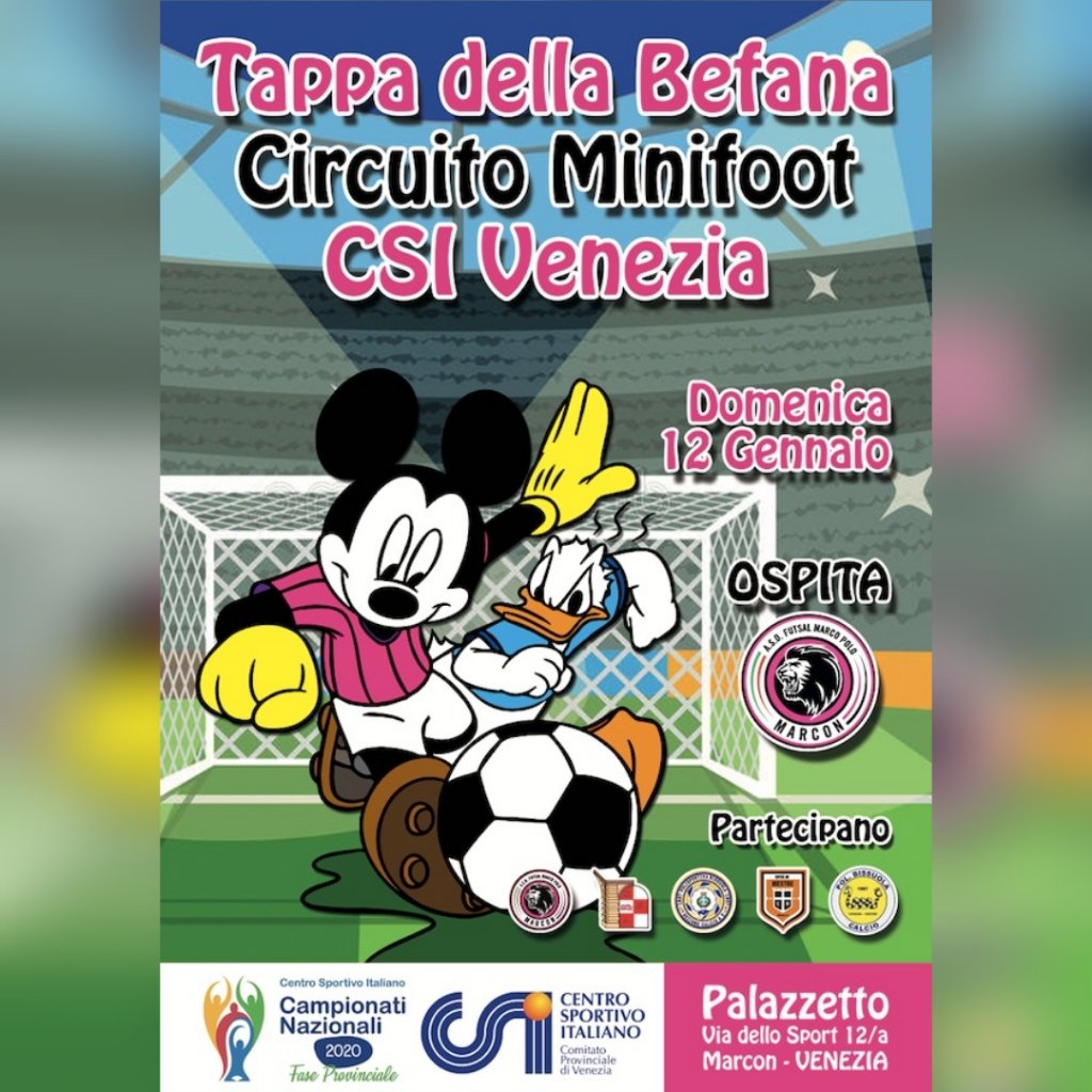 CsiVeDTP's tweet photo. Tutto pronto per la #tappa della #befana del #circuito #minifoot. I piccoli calciatori del #CSAasseggiano, del @BissuolaC5 ,del @bissuola e del @Cittadimestre saranno ospitati dal #FutsalMarcoPolo. Buon divertimento!!! https://t.co/QBDrtMyJJj #vitaCSI #futsal #calcioa5 https://t.co/70z2XrVpVM