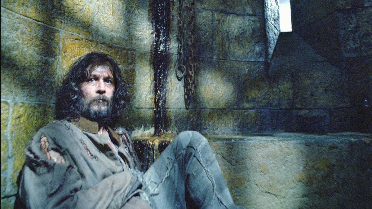 muggle_facts's tweet photo. Sirius Black is the only person to ever escape Azkaban unassisted. Using his Animagus form of a black dog and his extreme weight loss, he slipped through the bars of his cell and swam across the entire North Sea, which the prison is located deeply in https://t.co/xLXA4v2Yi5