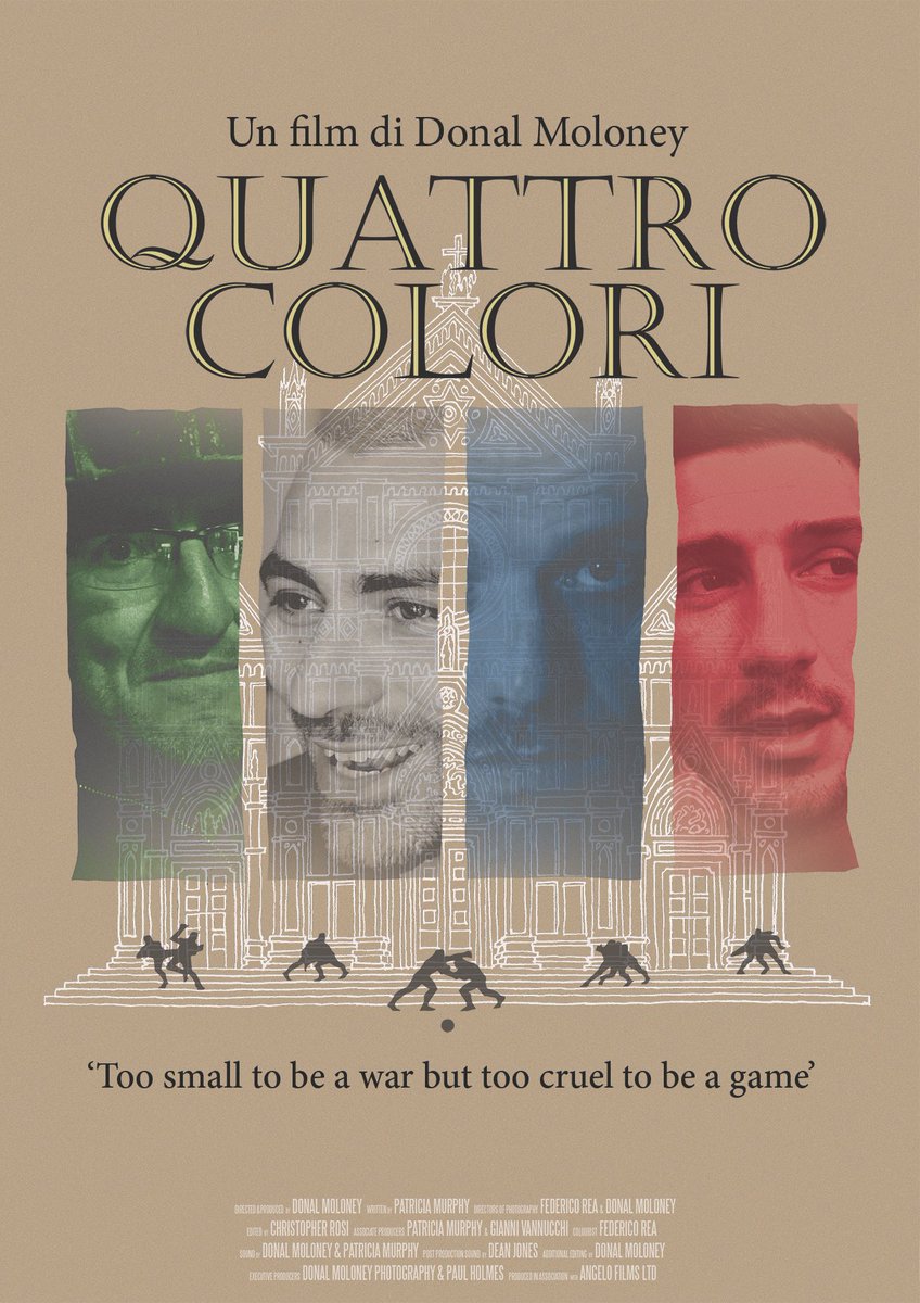 KaraokeJogger's tweet photo. Poster for my new feature #documentary #QuattroColori #FourColours #makingmovies An Irish movie made in Italy. Hardest but most satisfying #film Iโve ever done. Shot entirely with just 3 people #nofunding https://t.co/oz9UNyGfTH