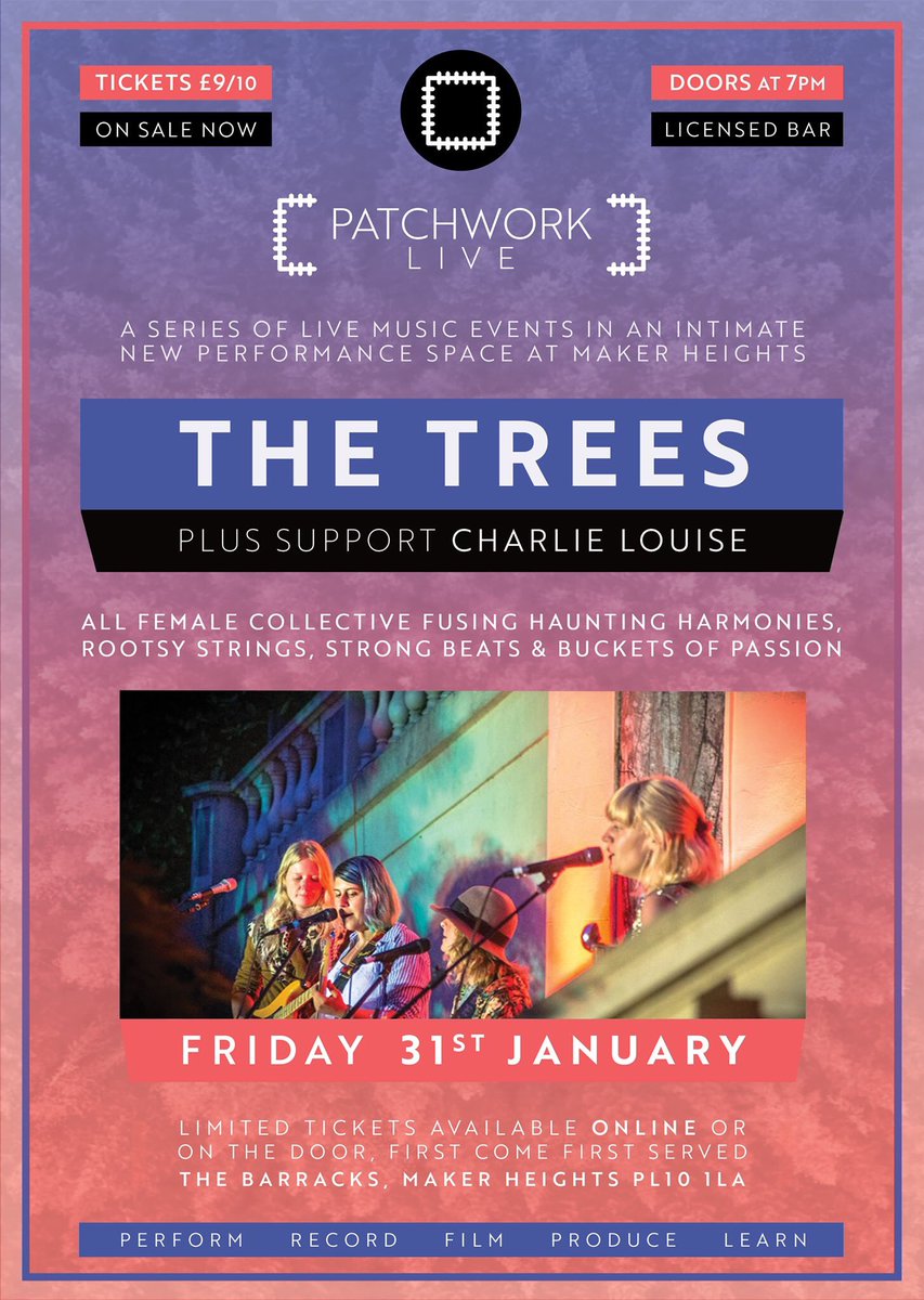 patchworkmusic's tweet photo. We’re proud to unveil the start of the events schedule for our intimate venue at #MakerHeights #Cornwall. Volunteer run, community led, all profits reinvested. Limited tickets selling now at https://t.co/nThjaGrDhb
Watch this space for updates. What else would you like to see? https://t.co/m5GuCFl0tr