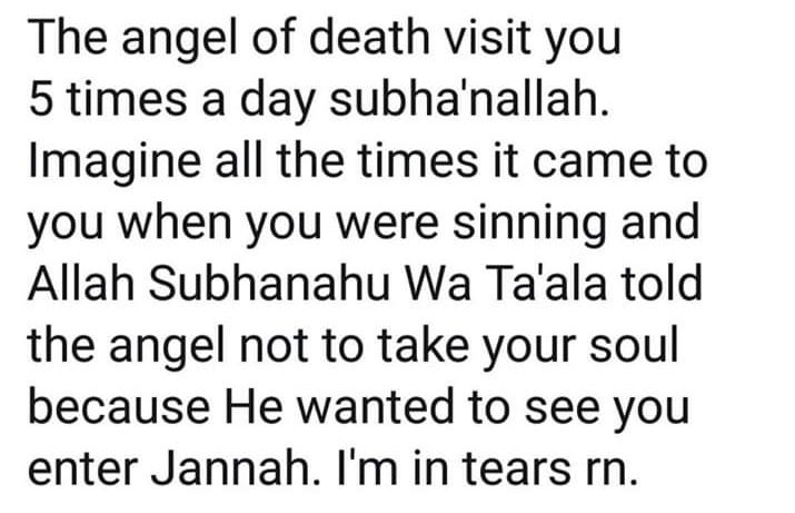 Why Angel of Death Comes To You 5 Times a Day?, Islamic lectures