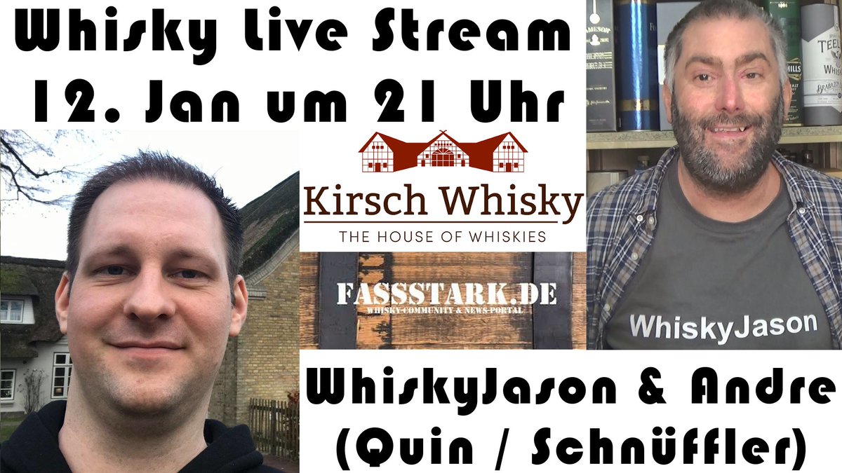 whiskyjason's tweet photo. Whisky Live Stream am Sonntag den 12. Jan um 21 Uhr mit Andre (Quin / Schnüffler) & WhiskyJason
https://t.co/HeZ9t8W2xj
dabei werden wir folgende Whiskys verkosten
Daftmill 2006
Abhainn Dearg
Edradour Barolo
Macallan 18 - 1985
#kirschwhisky #kirschimport #Whisky https://t.co/jg3tRfecbg