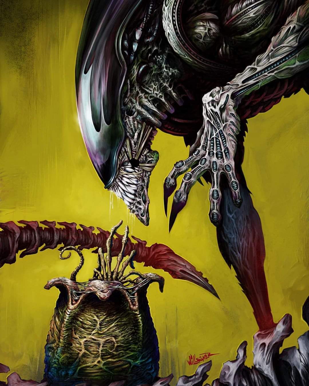Alien by JFoliveras  Alien vs predator, Xenomorph, Alien artwork