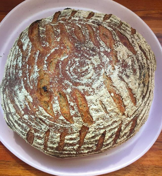 blokesbakeclub's tweet photo. Practising scoring today! This raisin and rye sough dough looks and tastes great! #blokes #blokesbakeclub #scoringbread #scoring #bread #breadmaking #breadmakingclass #darebin #whatsonmelbourne #whatsonmelb #bakery #baker #amateurbaker #instabake #sourdough #rye #melbournecoffee https://t.co/pt3ITFKtD0
