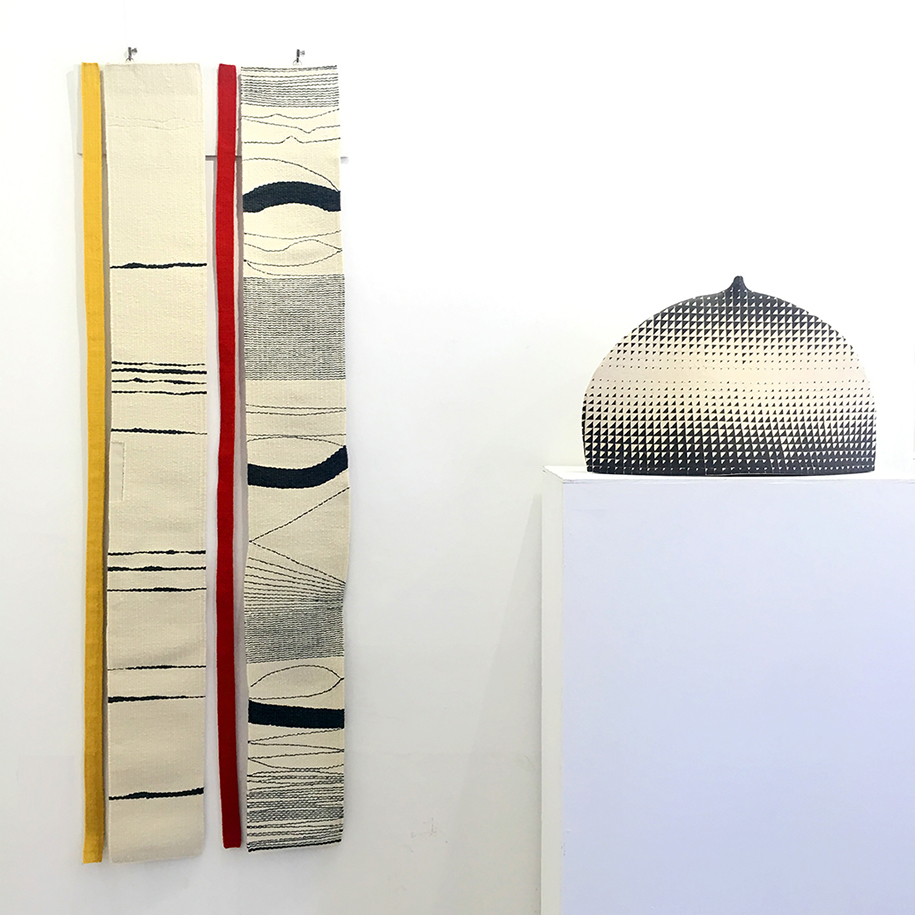 CavalieroFinn's tweet photo. Visit Cavaliero Finn at stand G45 at the London Art Fair January 22nd - 26th 2020 to see the work of new textile artist Jacy Wall and ceramic sculptures by Björk Haraldsdóttir - https://t.co/z40fJakqRR https://t.co/TBQ8uIOxNJ