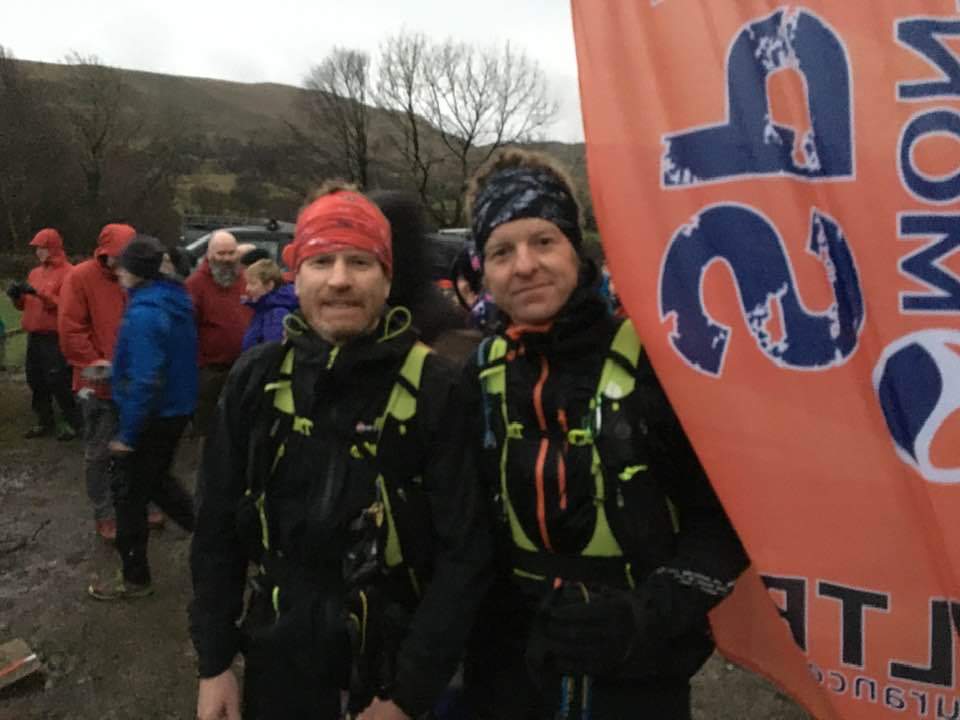 Durham fell runners Chris and Gwynn ready to set off on a little adventure @TheSpineRace All the beans boys!!! #fellrunning #ultrarunning #allthebeans