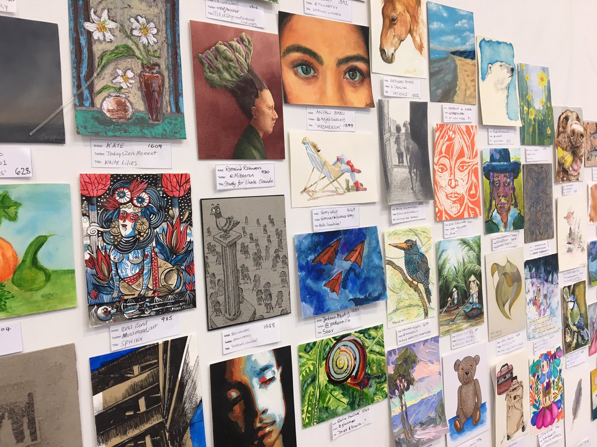 PAEartforacause's tweet photo. Who remembers these cards from #TAE17 in the UK? What an amazing sale! You can help another #charity this year called @hcdsn in South Carolina who help those with disabilities. Sign up here... https://t.co/L3zwQcLK50 to send you 12x16cm postcard. #CallforArtists Deadline 15 March https://t.co/e1RdKwd2wq