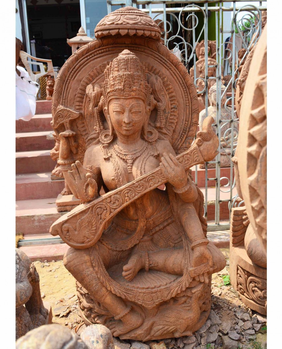 CraftsOdisha's tweet photo. #SandStone Sitting #Saraswati #pinkstone #puja  #lamp #GaneshaStatue #craftsodisha #stonesculpture  #granitesculpture #gardendecor #gardensculpture #outdoordecor #outdoorstatue #cottage #firmhouse #appartment #interiordecoration #ganapati #ganeshastatue #ganesha  #hindumythology. https://t.co/Pfvo0wX3TX