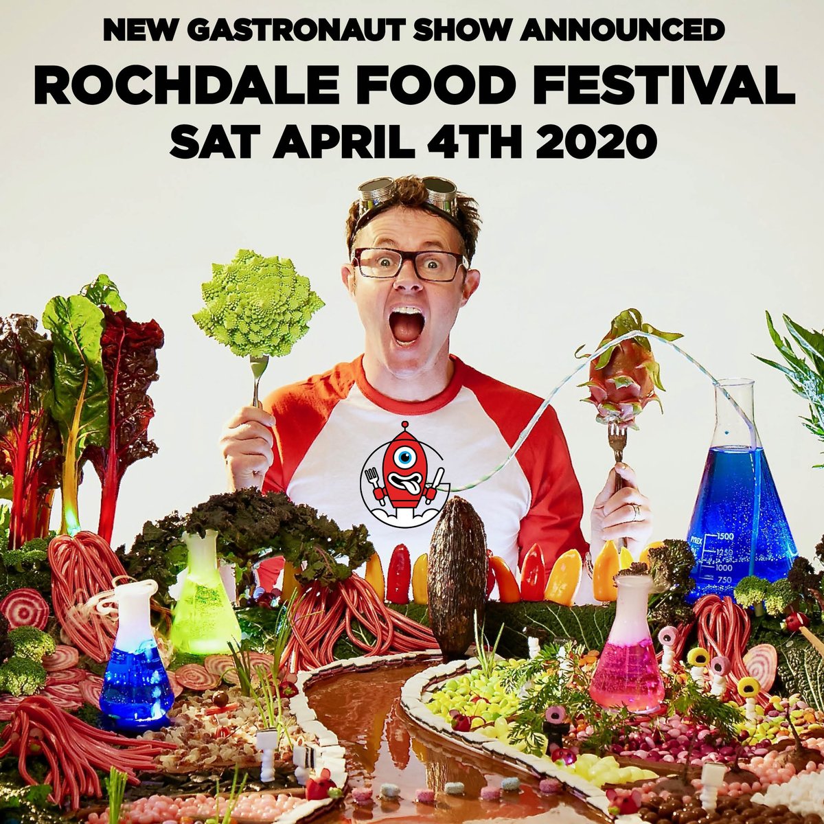 gastronautTV's tweet photo. Lots of new live show dates for 2020. It's going to be a wild year.
Rochdale Food Festival Sat April 4th 2020. Come and play!

#gastronaut #kidscience #ediblescience #scicomm #STEM #foodandscience #science #stemkids #sciencefun #kids #kidsfun #experiments #rochdale #foodfestival https://t.co/TCc5iejJ1c