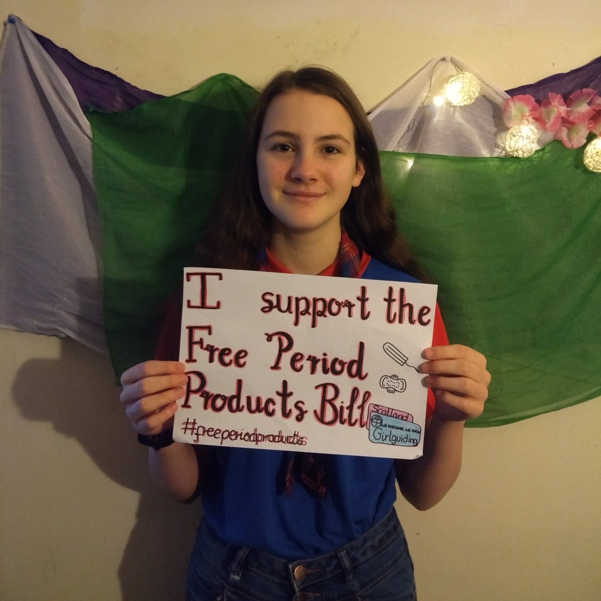I’m proud to support the #FreePeriodProducts Bill. No-one should be forced to go without period products simply because they can’t afford them.