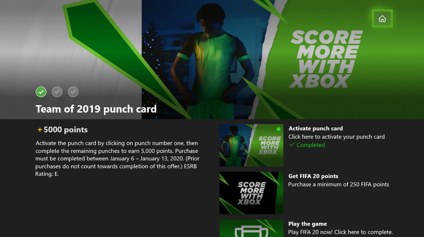 Xbox removes achievement requirement for EA Play Rewards punch card