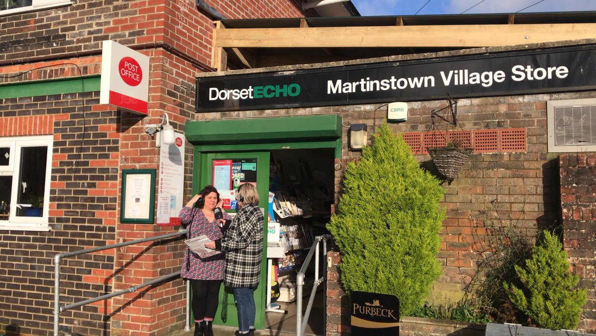 BBCRadioSolent's tweet photo. We sometimes make our own luck on #CluedUpSolent! Clue Two solved and we have arrived at the Post Office in #Martinstown We found out it was an anagram of Norman twist and discovered lots of lovely local produce inside. https://t.co/32VPJWvbYA