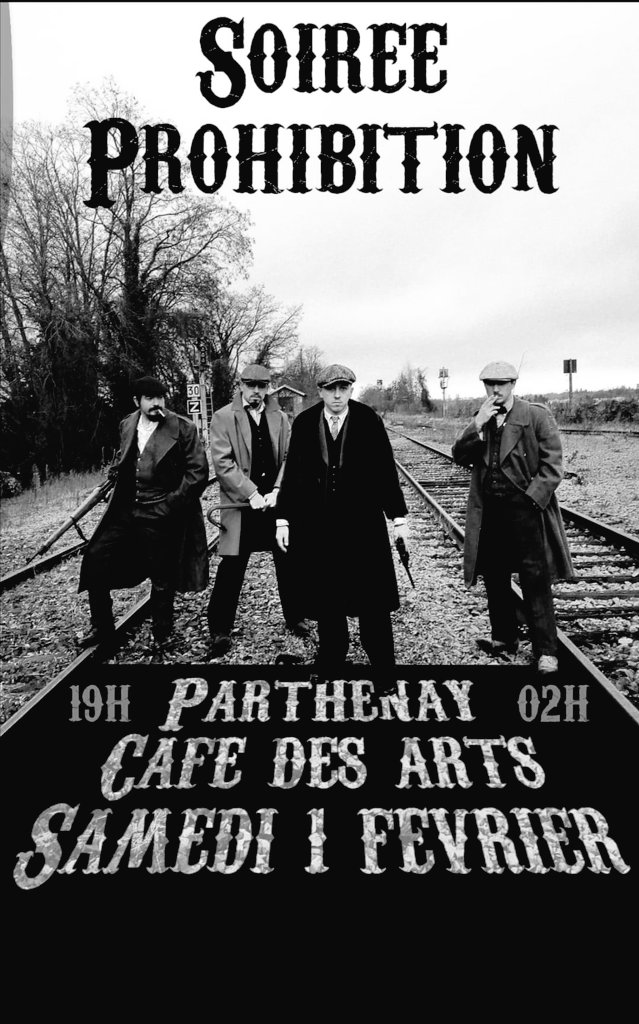 100parthenay's tweet photo. 😎 Soirée Prohibition au Café des Arts à #Parthenay le 1er février, venez costumés ! https://t.co/P1jVNf12lb