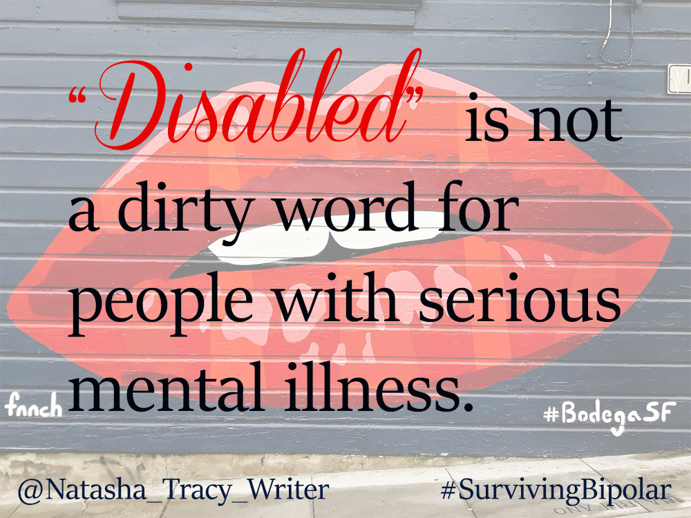 natasha_tracy's tweet photo. People want to see the word "disabled" &amp; the notion of disability as something the mentally ill don't have. People want to say we recover &amp; become like everyone else.

This is true -- for some. For others, serious mental illness becomes a disability. Admit that. #spoonie https://t.co/aY47FssXg1