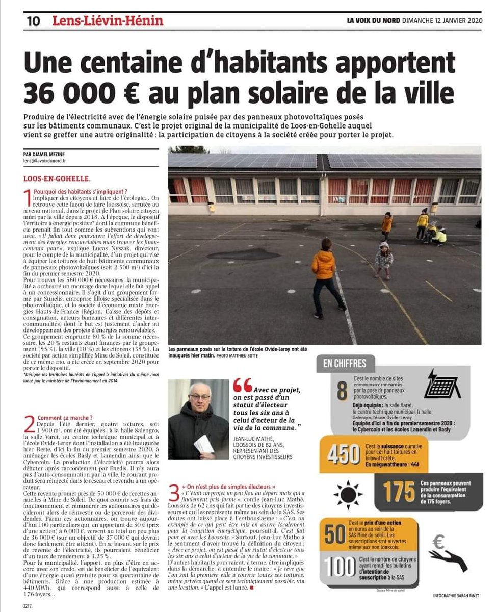 Un beau papier... une parole d'habitant qui dit tout! Environnement, autonomie énergétique, économie et engagement citoyen.....avec une chanson interpretée par les écoliers : "Qu'est ce qu'on attend?" Chiche?