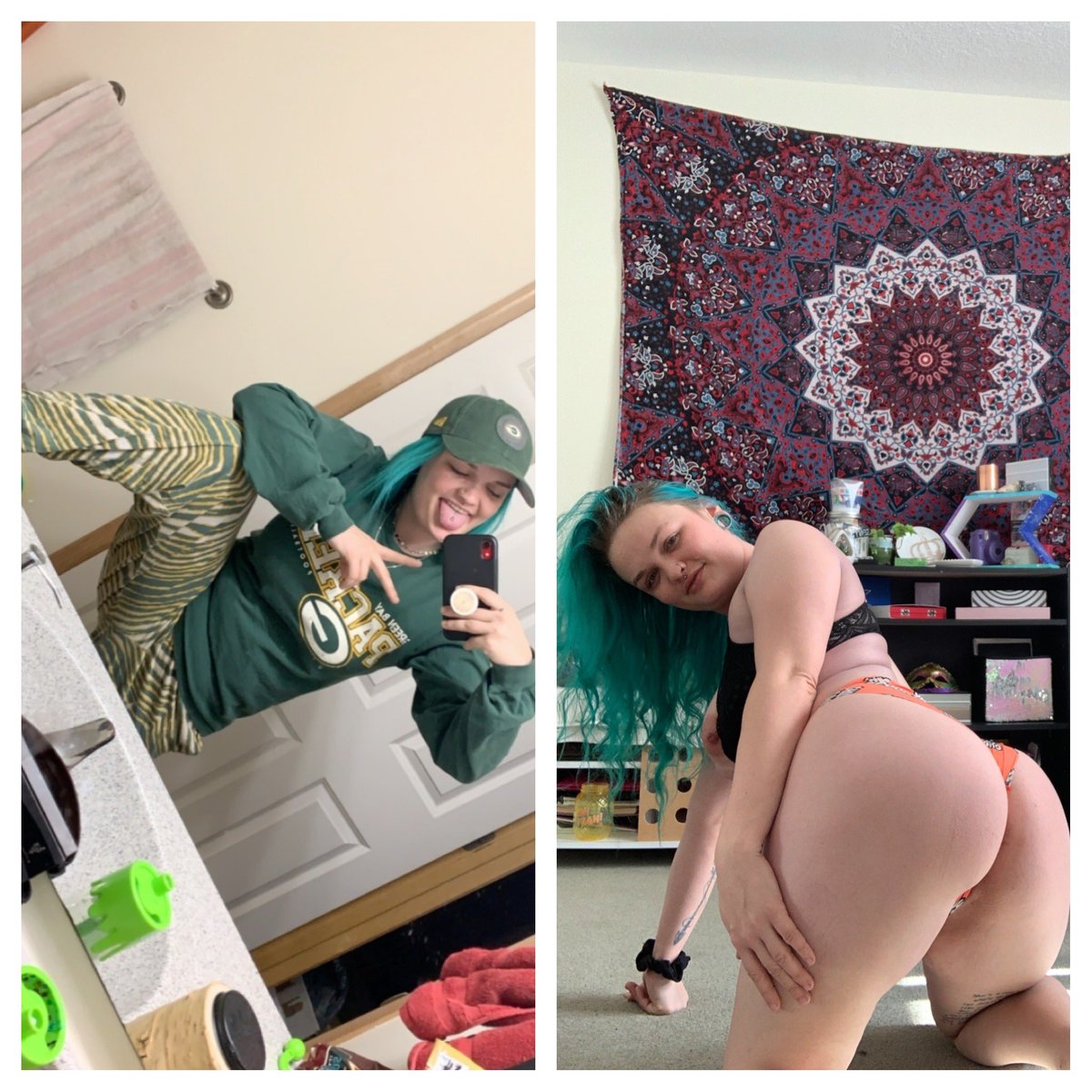 merlady94's tweet photo. Get you a girl that can do both!!! #football #booty #packers #alwayssexy #footballbabes #greenbay #footballsunday #subcucks #paypigs #worship https://t.co/g5ojCSTjCs
