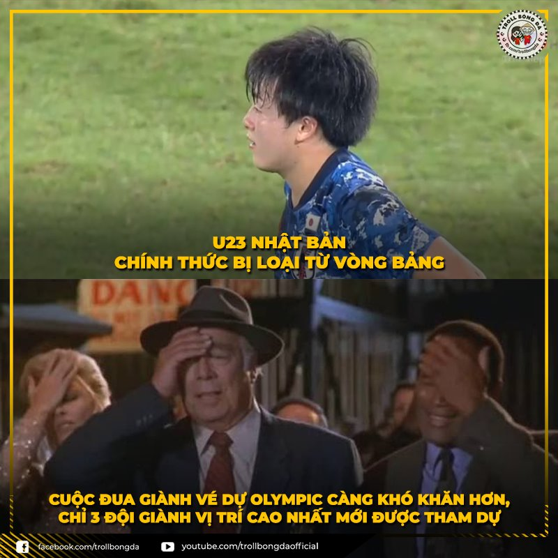 tchi93's tweet photo. U23 Trung Quốc 0-2 U23 Uzbekistan
U23 Nhật Bản 1-2 U23 Syria

Đậu xanh anh Nhật nhé!!! -_-

#trollbóngđá #AFCU23 https://t.co/G4Pgy8MstZ