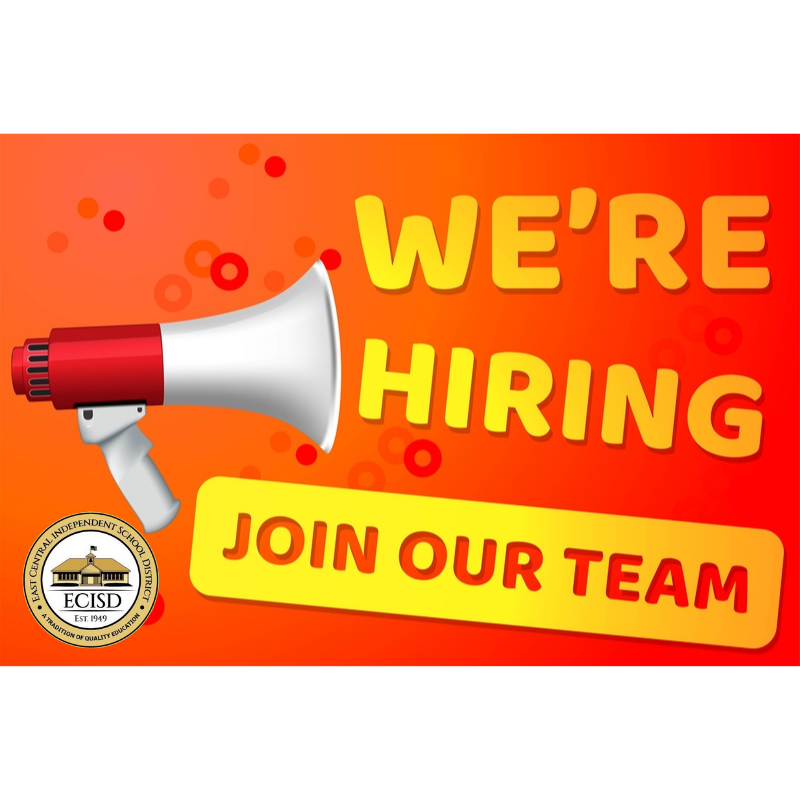 ECISDtweets's tweet photo. Join our family at East Central ISD!

We are hiring custodial, plumbers, building mechanics, grounds, HVAC and bus driver positions! Take advantage of attendance and performance bonus incentives!

Apply online ➡️ https://t.co/pNi6sYlrJP

ECISD is an Equal Opportunity Employer. https://t.co/NmRT135VmP