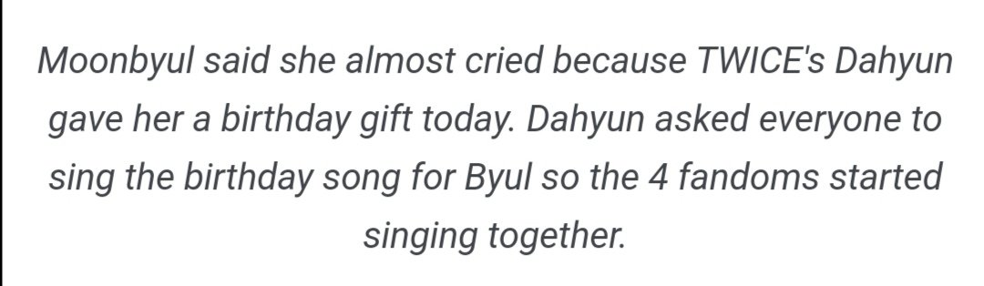 Moonbyul almost cried because of Dahyuns giftDahyun also teased Moonbyul during the pre-recording!!! LOL