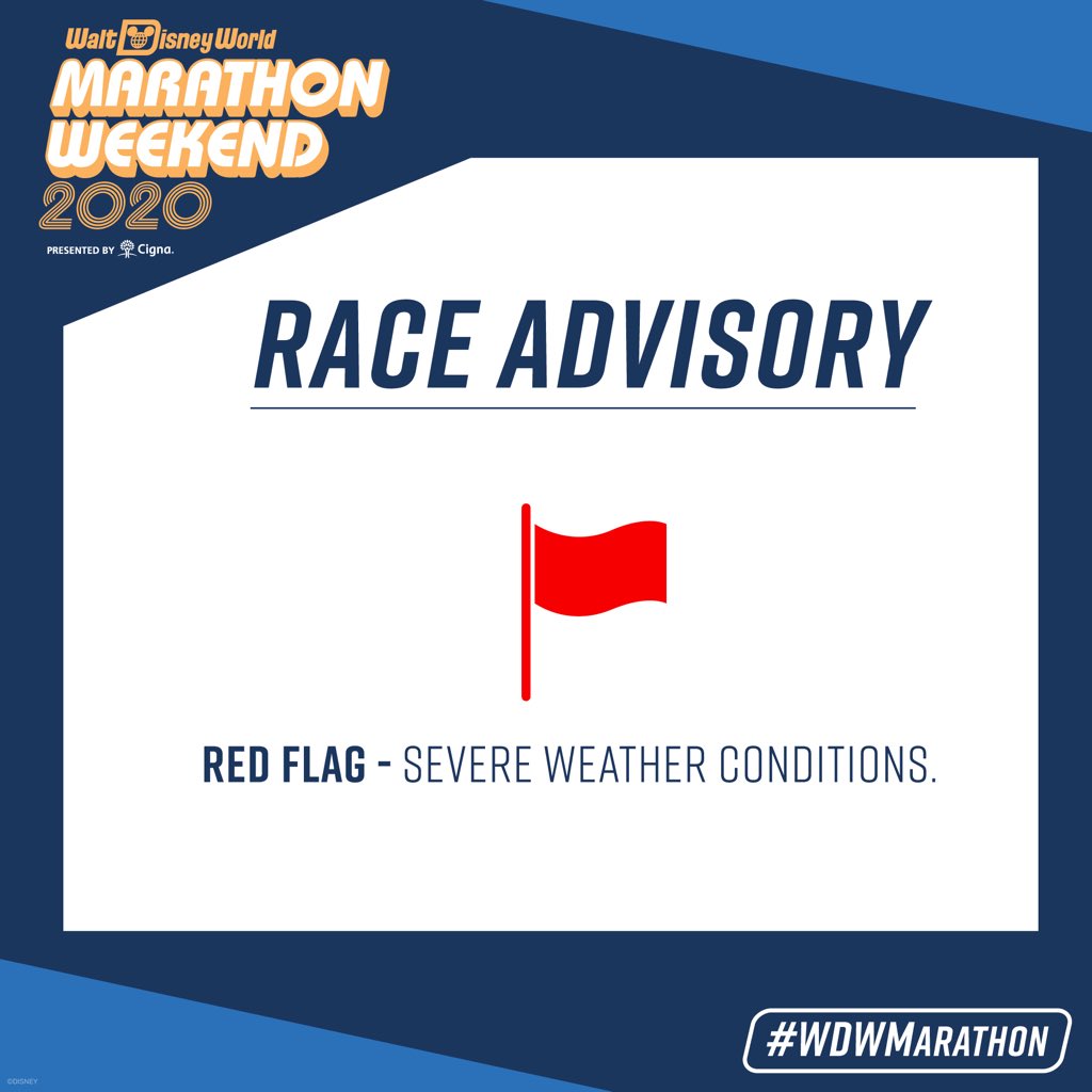runDisney's tweet photo. Given today’s warm weather and the course length, we are modifying the course for our runners’ safety. Even with the modified course – run times will still be recorded and runners will receive medals at the finish line. Please follow the below tips: https://t.co/fo23B1JESo