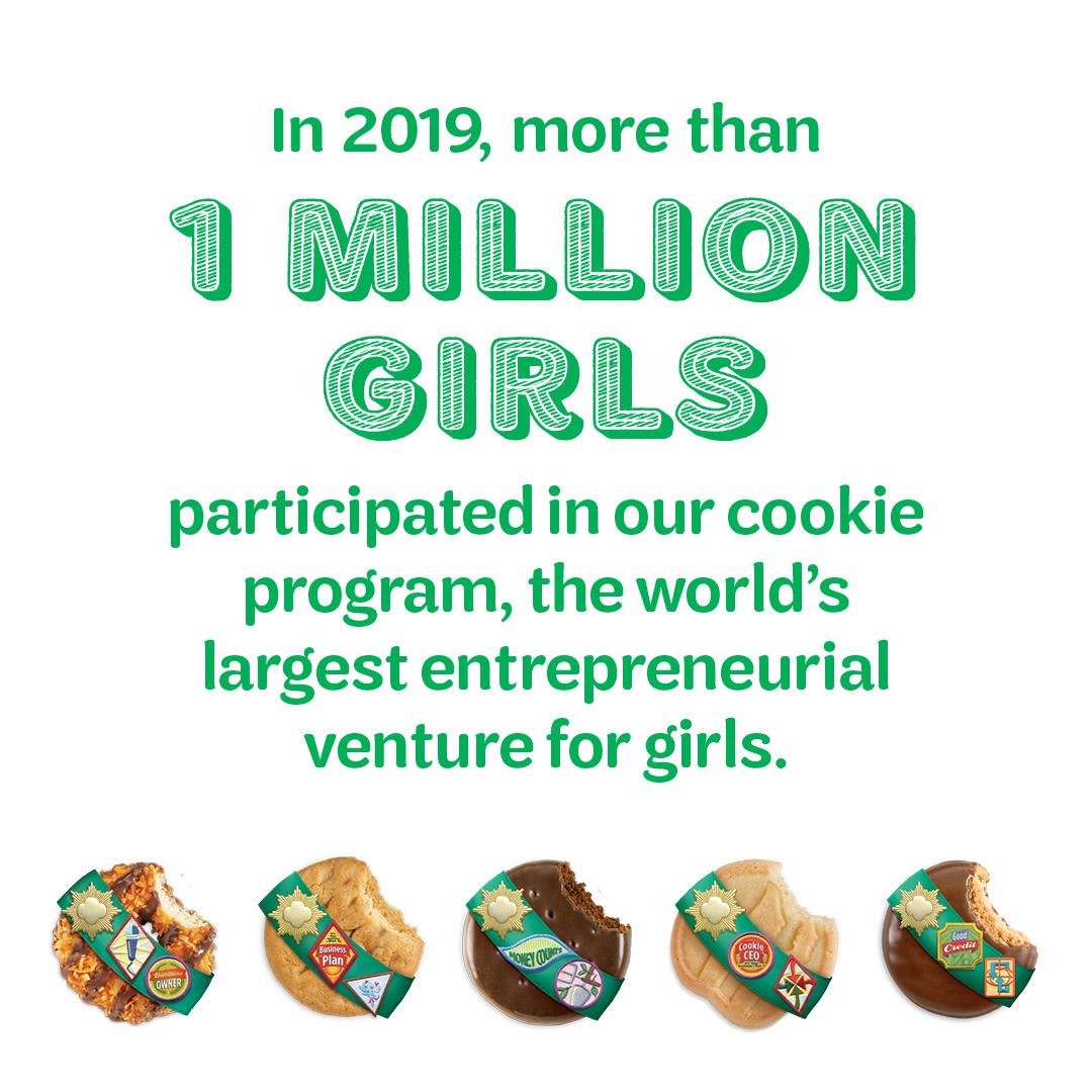 GSCSNJ's tweet photo. We aren't joking around when we say that the #gsCookieProgram is the largest entrepreneurial program for girls in the world! πββοΈππͺ https://t.co/c5hNONSlVw