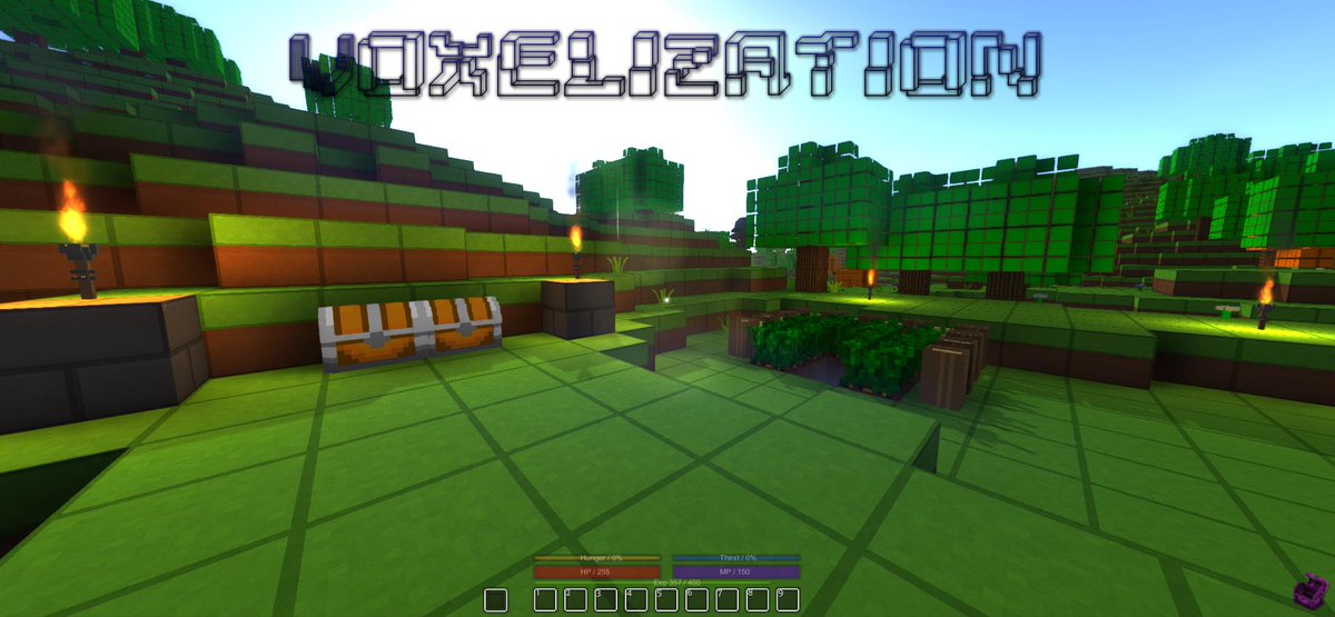AfterHoursMedYT's tweet image. I found some old screenshots from a #game I was co-developing back in 2015-2016 - #Voxelization. I made a lot of the models in the game, some temp, some I felt really set the tone of the game. It was essentially a #Minecraft clone made in Unity. It was going to Magic/Medieval.