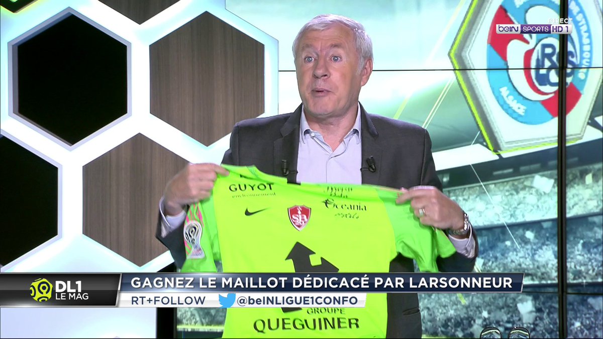 beINLigue1Confo's tweet photo. 🎁 RT ce message et tentez de gagner le maillot du @SB29 de @GLarsonneur
⚽ Follow @beINLigue1Confo pour jouer #DL1 https://t.co/kiqYxSByD6