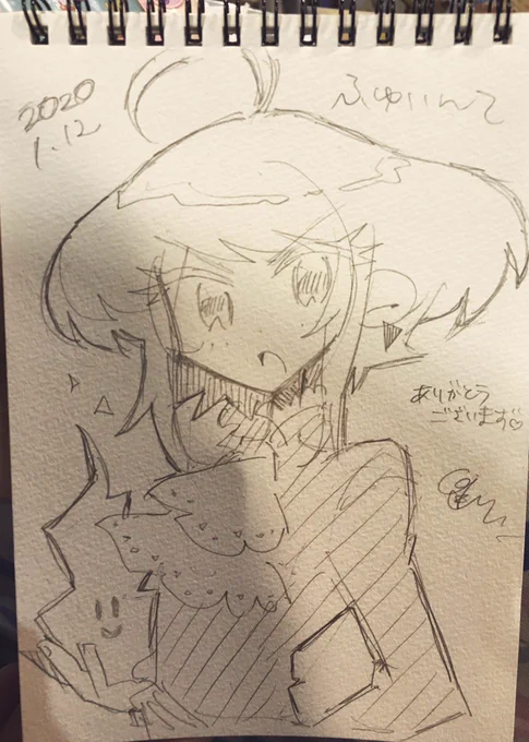 描かせてもらったスケブ🦑! 