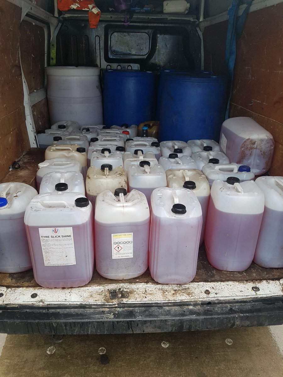 NWmwaypolice's tweet photo. A Ford Transit van pulled over at Switch Island by eagle eyed patrol...It turns out the driver had 1600 litres of Red Diesel on board..... vehicle now being seized..... https://t.co/00OPXwukRa
