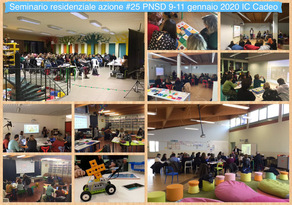 Grazie a tutti i docenti e ai formatori che hanno partecipato con grande entusiasmo e impegno a #iccadeoponte per l’#innovazionecreativa #azione25 tre giorni, tre moduli, tanti spazi, nuovi stimoli e idee da condividere e portare a casa(e a scuola) #scuolaattiva #competenze #PNSD