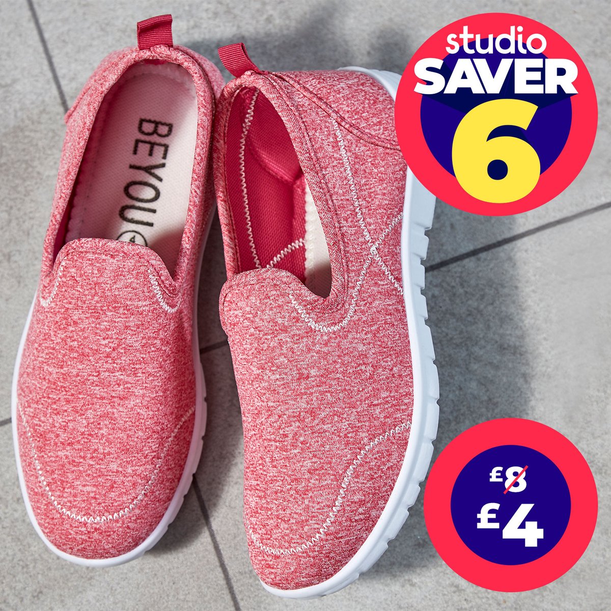 studio_co_uk's tweet photo. STUDIO SAVER 6!! Step out in style in a pair of these super-comfy sporty slip-ons for ONLY Β£4!! #Saver6 #WomensFashion #Sportswear #StudioSaver6 https://t.co/1SdS8ofDcW https://t.co/3dL6ASDZXp