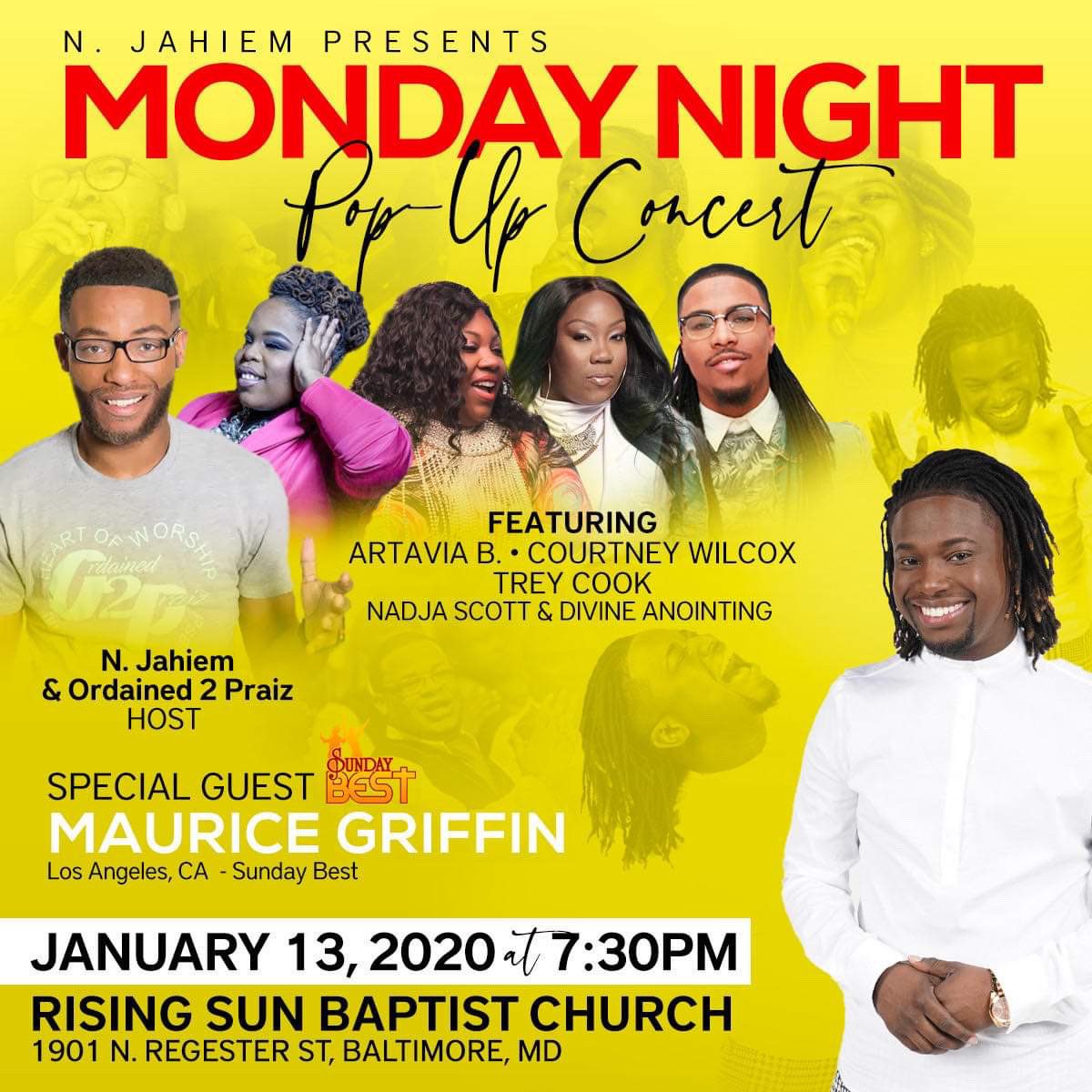 singmaurice's tweet photo. News Alert (Baltimore, MD) Monday January 13th 7:30pm #Share #likeforlikes #PopUp #popupconcert #popupmusical #GospelMusic #Baltimore #praise #praisethelord #goodsinging #eastcoastchurch #nightofworship #worshipmusic #worshipleaders #praiseandworshipteam #Win #Love #Power #Faith https://t.co/ep8JBr8nVy