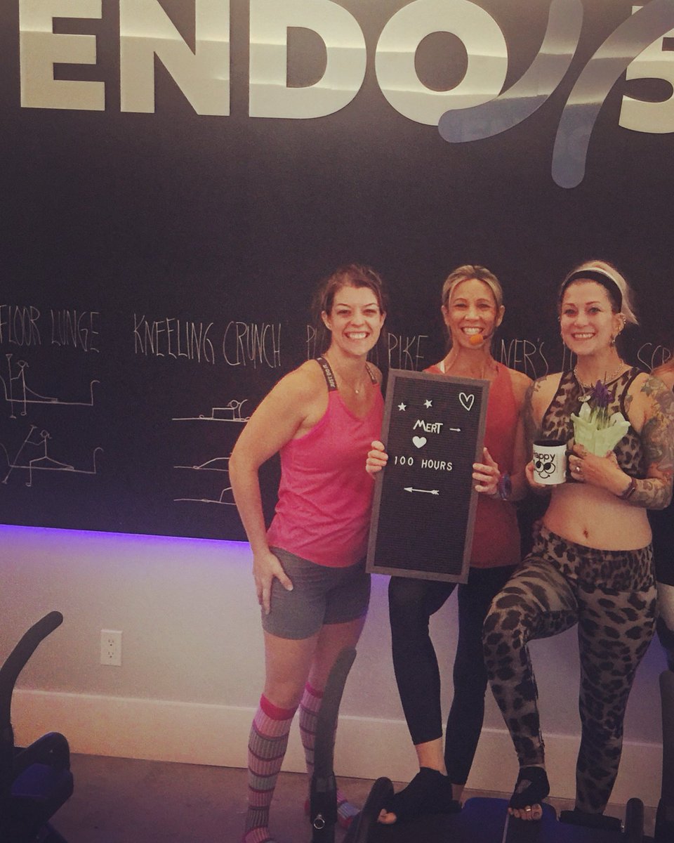 ENDO50fitness's tweet photo. It’s another Endo50 celebration!
Welcome to the 100 club Michelle!!
You’ve only just begun! 😀
#endo50 #100classes #verobeach #FitnessMotivation https://t.co/VW61RZMz7d