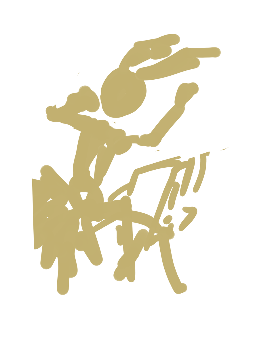 ラフを逆順に並べると自我を失っていく過程のようだ 